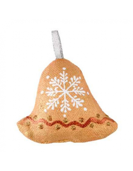 Cloche avec des flocons de neige dorés