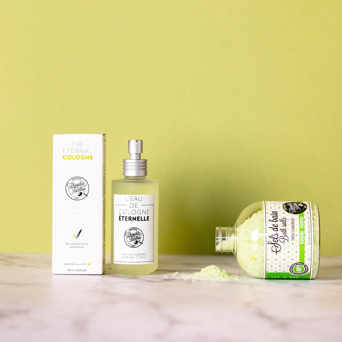 Sels de bain de Camargue. Parfum Verveine. 350g