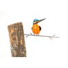 ZIMBA-ARTS METAL MEDIUM KINGFISHER TO STICK ON TREE