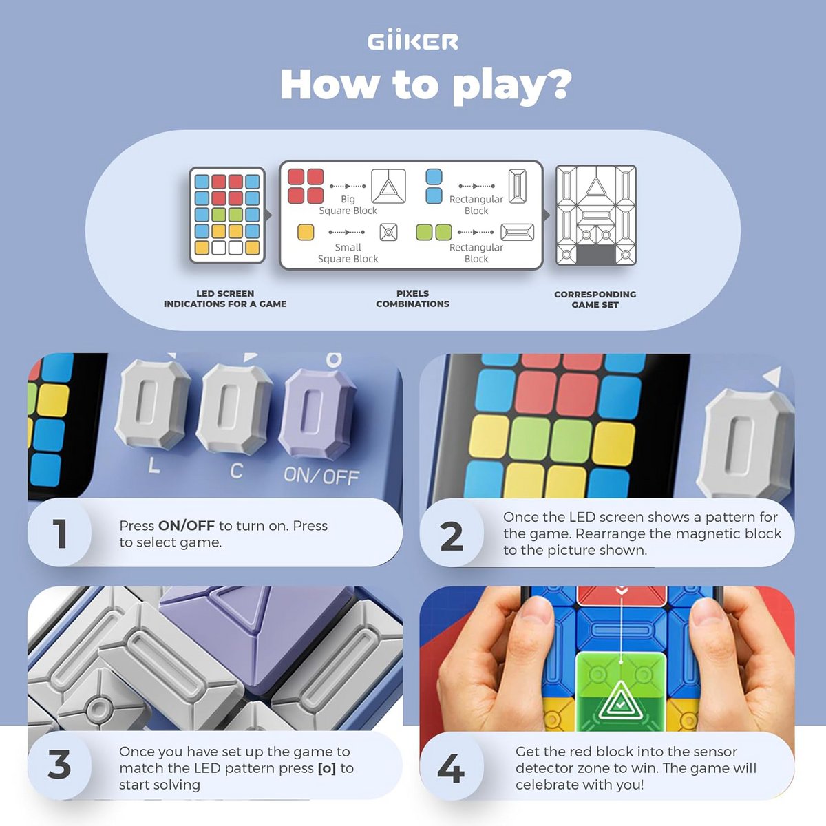 Jeu de puzzle GiiKER Super Slide, LAVANDE