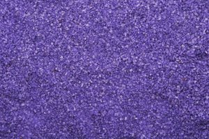 J-Line decoratie zand + pot Vierkant - paars - 700gr