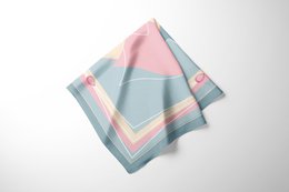 Silk square Scarf  - MUSE 67*67 cm - Sky blue