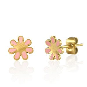 Earrings flower pink / Kids Collection