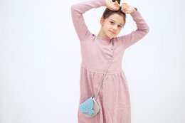 Adjustable animal shoulder bag for children "mermaid" - Asnee Blue
