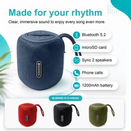 Altavoz Bluetooth portátil XB-009: negro, libertad inalámbrica y diseño práctico para el día a día