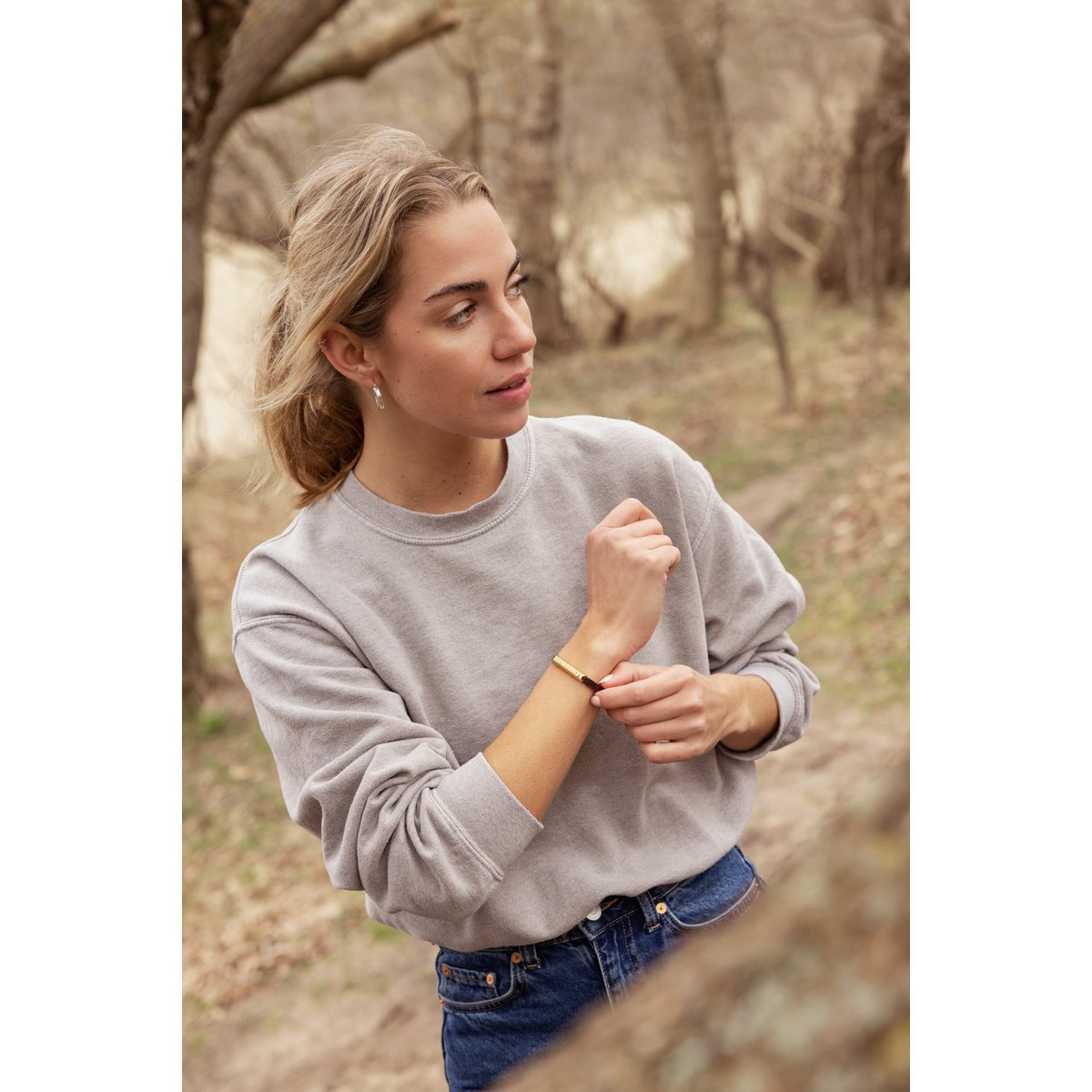 Self-defense Bracelet - Classic - Wood | Gold