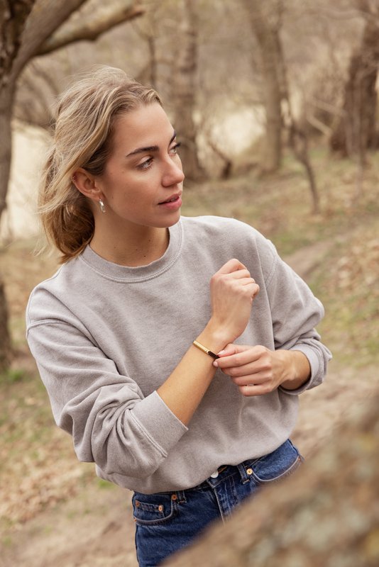 Self-defense Bracelet - Classic - Wood | Gold