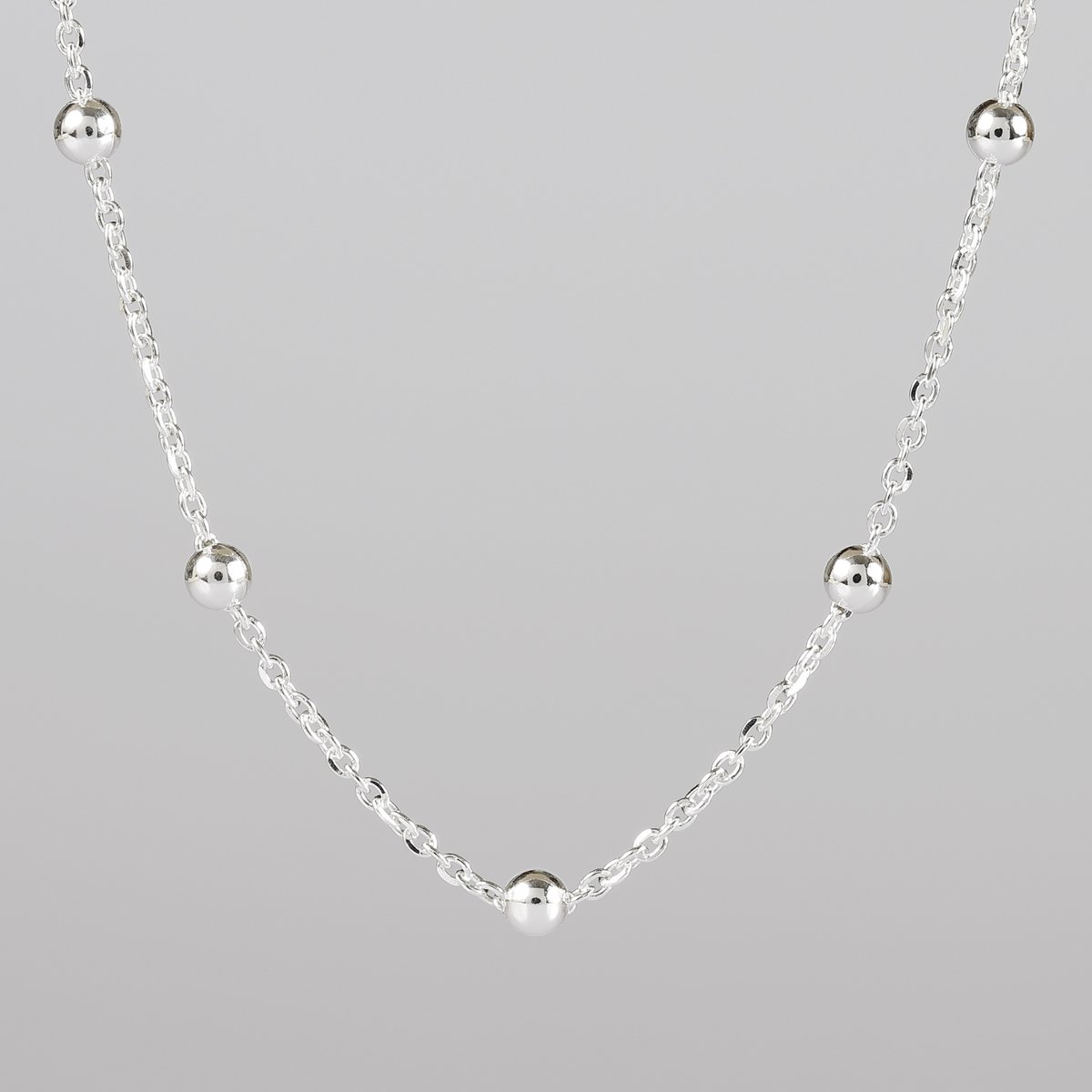 925 sterling zilveren ketting met balletjes
