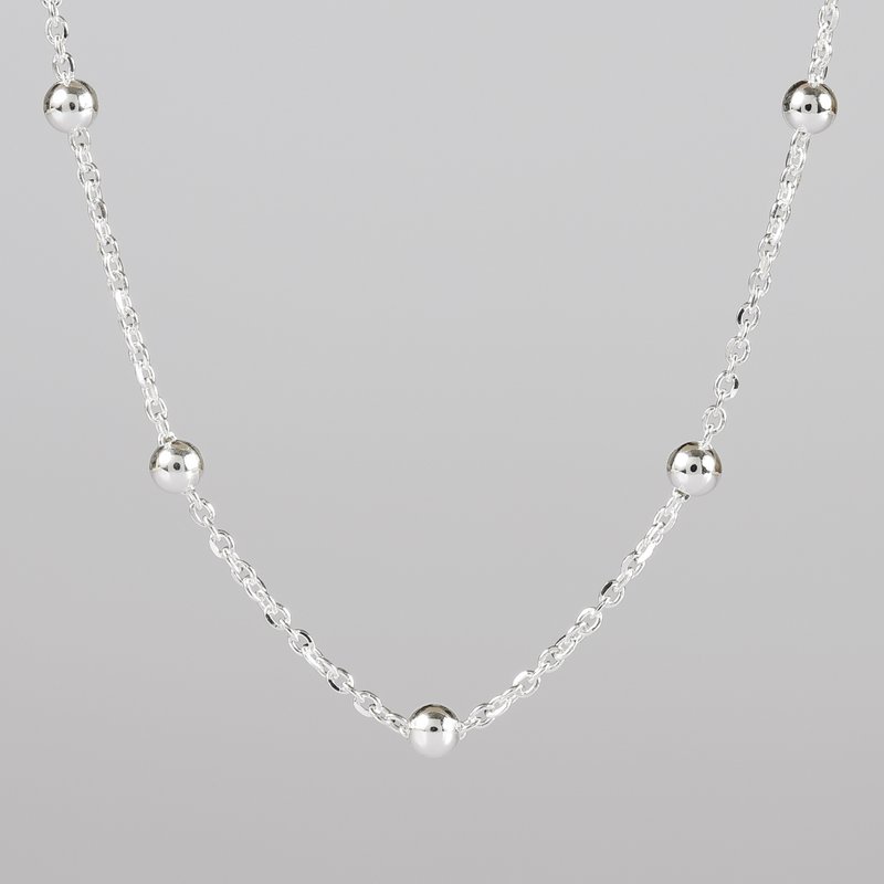 925 Sterling Silberkette mit Kugeln