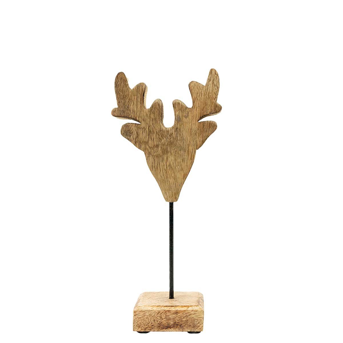Stehender Hirsch aus Mangoholz H26 T11x7cm