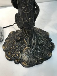Duża lampa stołowa Tiffany gumowa podstawa średnica 40 cm Belle Amber seria LG232320