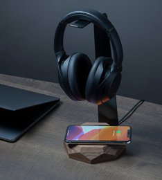 Soporte y cargador para auriculares 2 en 1