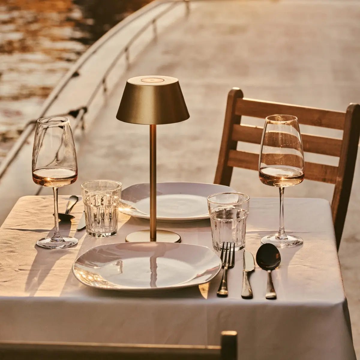 Milou Gold Rechargeable Table Lamp