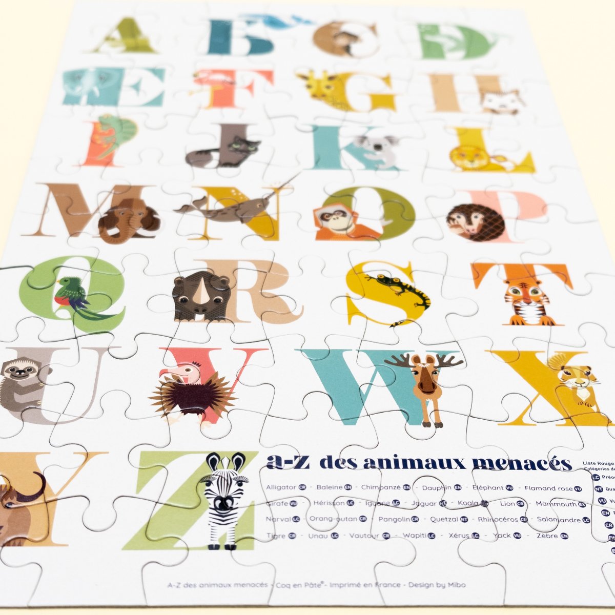 Puzzel van 70 stukjes, 5 jaar+, ABECEDARY | Gemaakt in Frankrijk