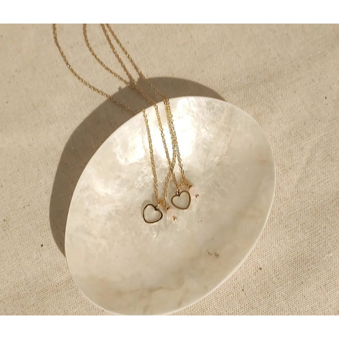 Moeder dochter ketting set, goud stainless steel