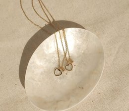 Moeder dochter ketting set, goud stainless steel