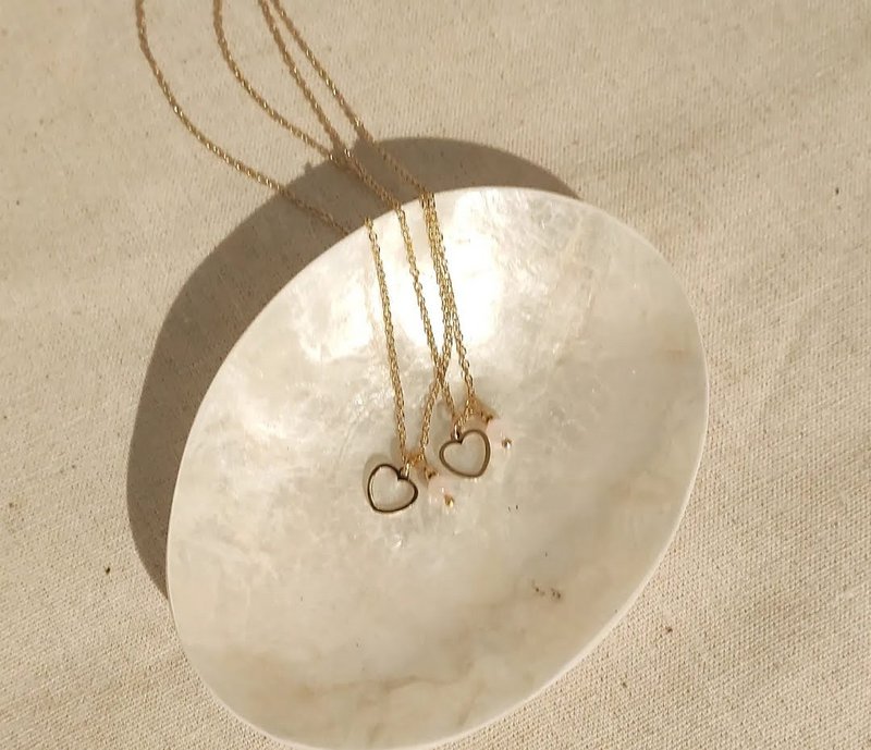 Moeder dochter ketting set, goud stainless steel