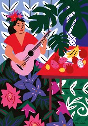 Woman guitar, Kei Lam - 540 pieces