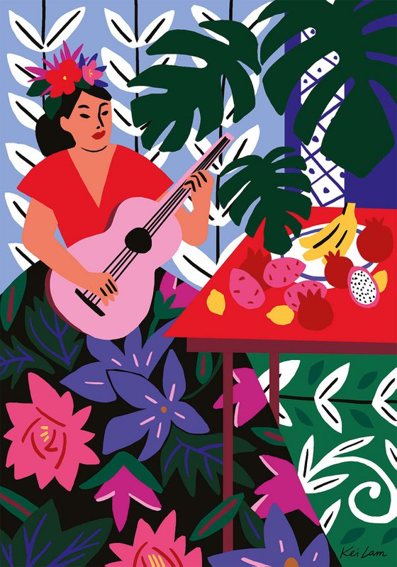 Woman guitar, Kei Lam - 540 pieces