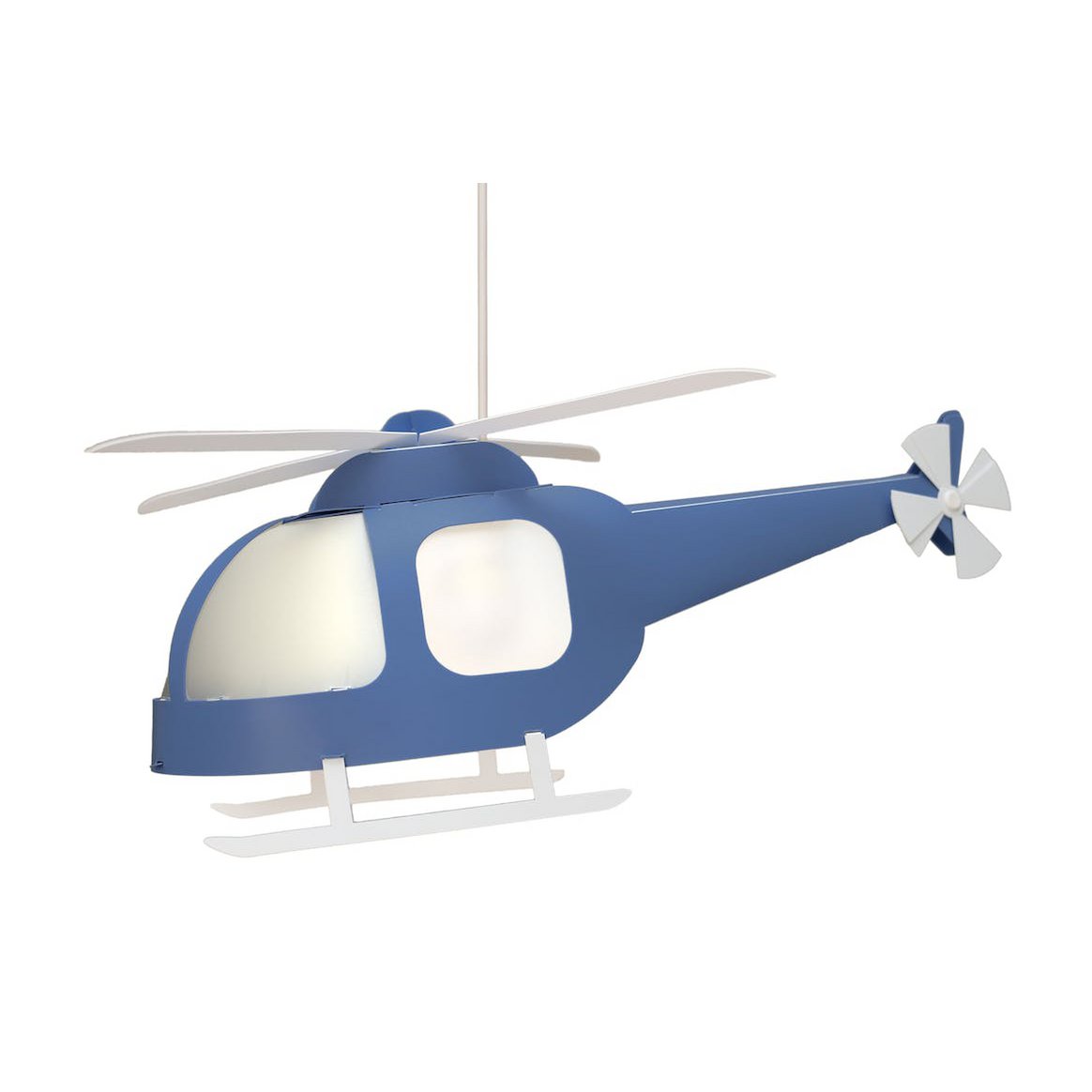 LÁMPARA COLGANTE INFANTIL HELICÓPTERO AZUL