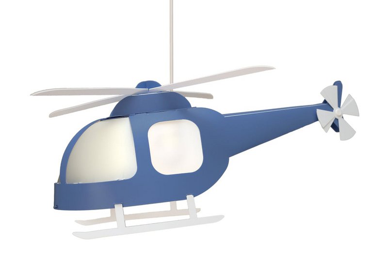 BLÅ HELIKOPTER BARNEHÆNGELAMPE