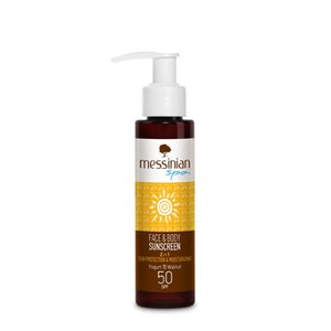 Yoghurt en walnoot gezicht en lichaam zonnebrandcrème 50 spf messinian spa