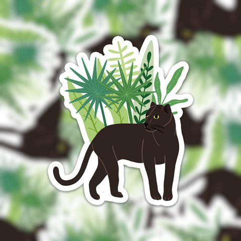 Vinyl sticker panther