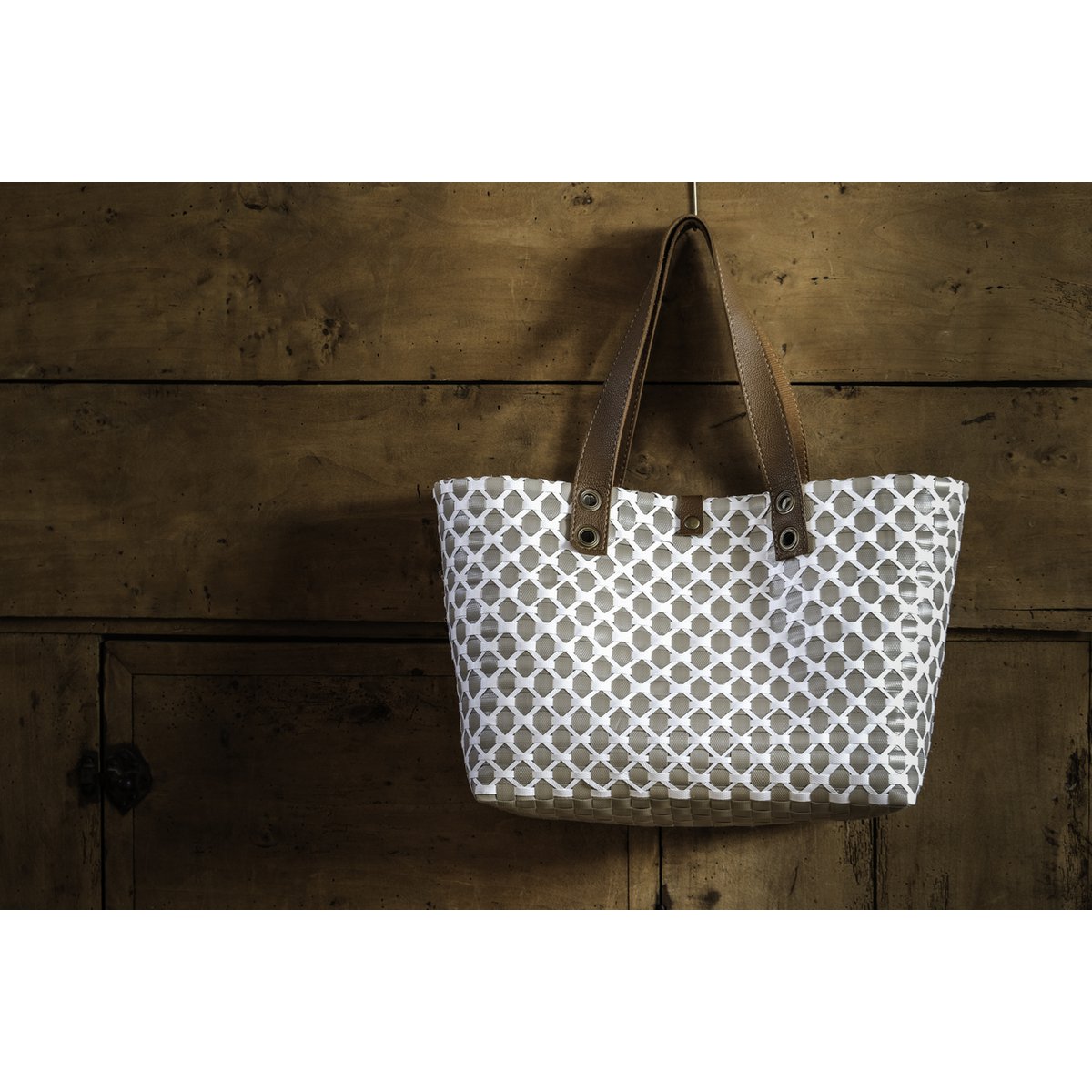 MADRID Basket, shopping bag pi beach bag fabricado con materiales reciclados