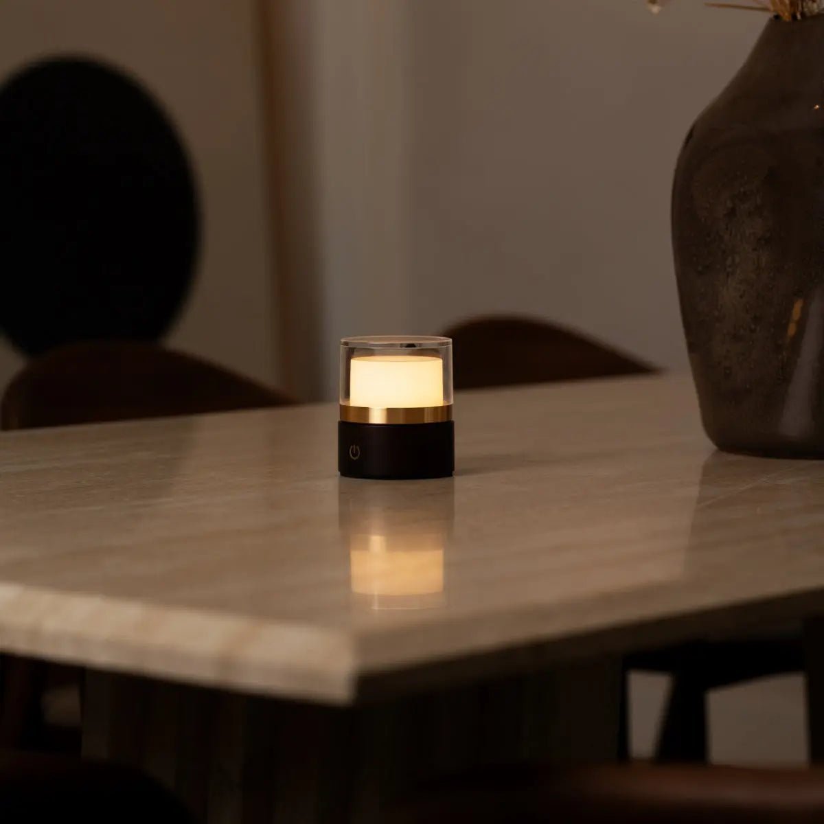 Leo Dark Brown Rechargeable Lamp