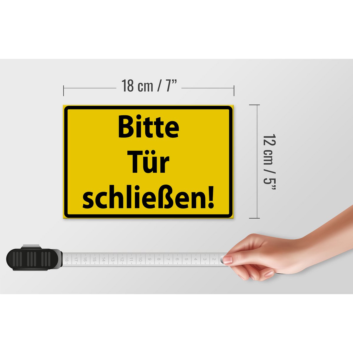 Tin sign warning sign 18x12cm Please close door decoration