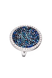Bague Océan - Argenté et Bleu