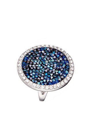Bague Océan - Argenté et Bleu