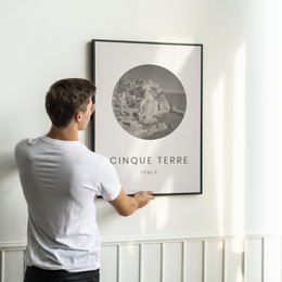 Cinque Terre, Italien - Minimalistisk rejseturisme Vægudsmykning