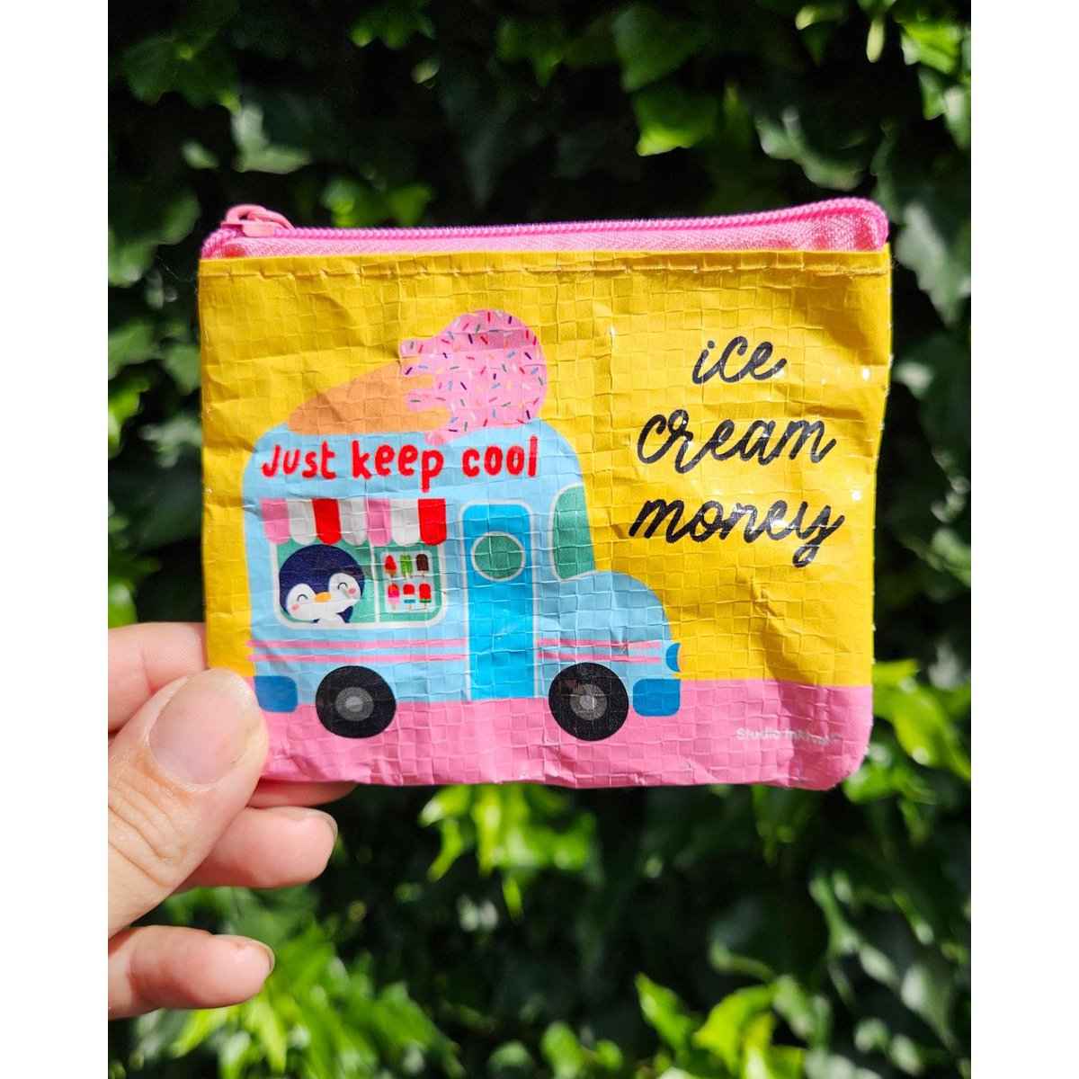 Mini portfel Pieniądze na lody wykonane z plastiku pochodzącego z recyklingu
