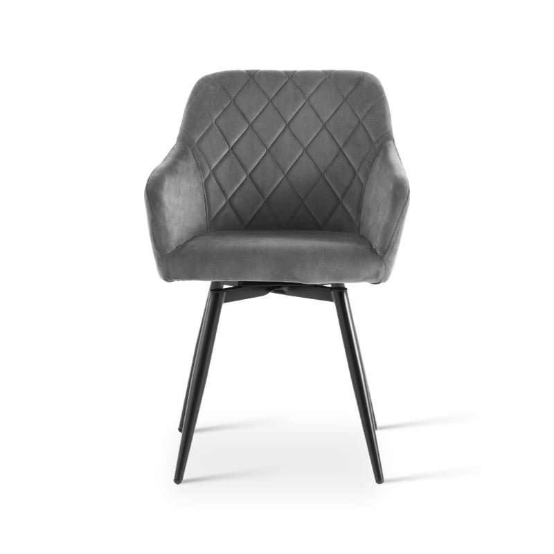 Fotel Frazer Diamond [zestaw 2 szt.] [aksamit] [podstawa obrotowa 360 stopni]