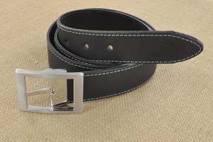 Matte Black Turquoise Couture Belt