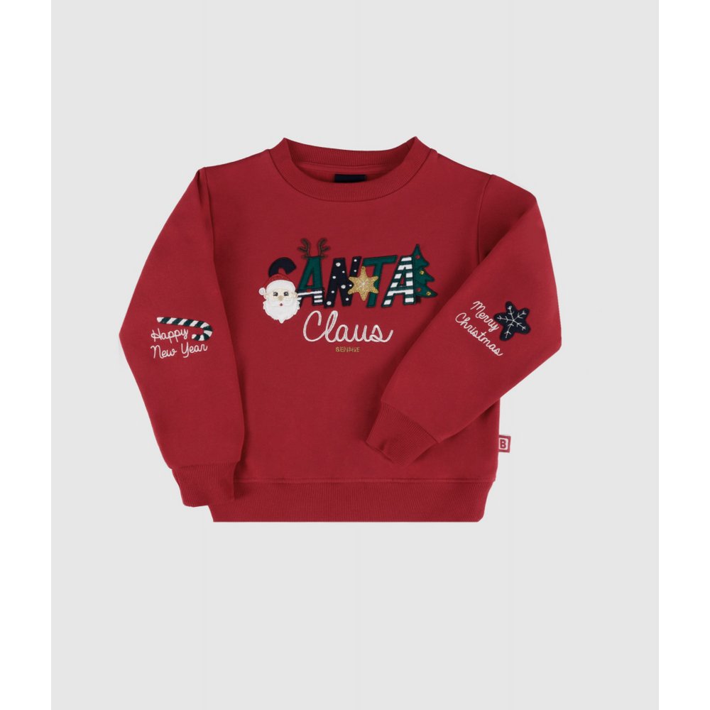 Santa Claus Embroidered Christmas Sweatshirt