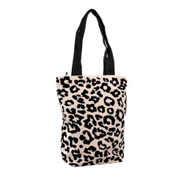 Tote Bag Baby leopard Black - Durable - With zipper - Made from recycled bed linen