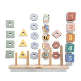 Wooden counting and sorting game 1 to 5