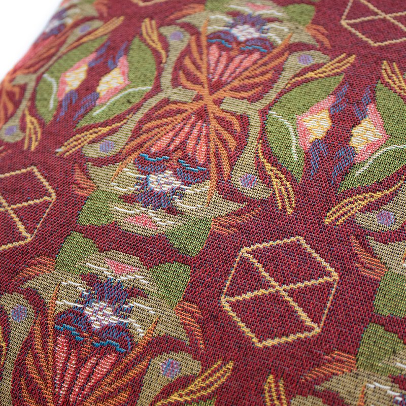 Coussin NIN-NIT Roses Classiques | 100% coton tissé | décoratif avec imprimé fleurs, roses et feuilles | rouge | Bordeaux | lilas | rose | vert | orange | multicolore | 50x50cm