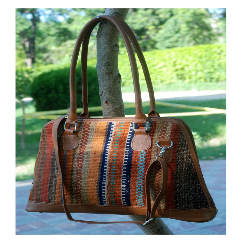 Kilim Leather Baker’s Chocolate Bag