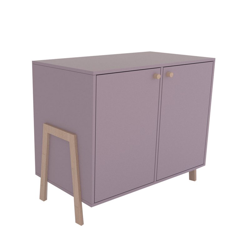 Komoda Polly Basic z drzwiami - Zielona