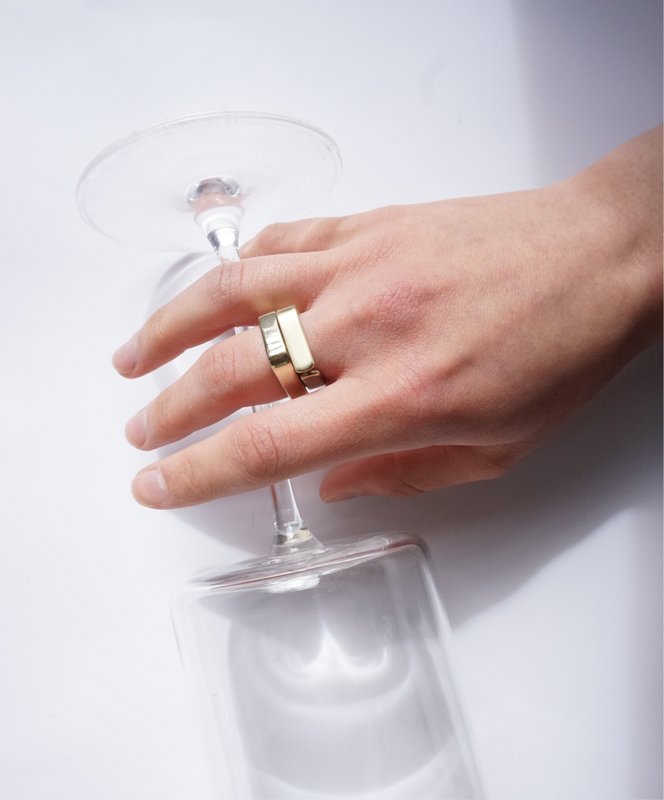 SQUARE fine woman ring