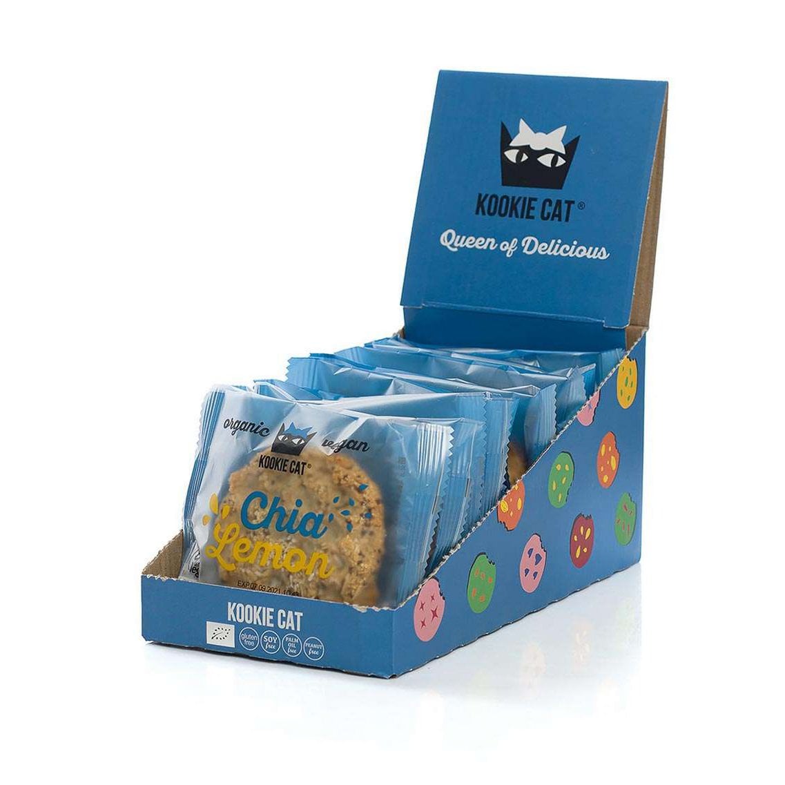 Chia and Lemon Cookie, organic, Kookie Cat, 50g