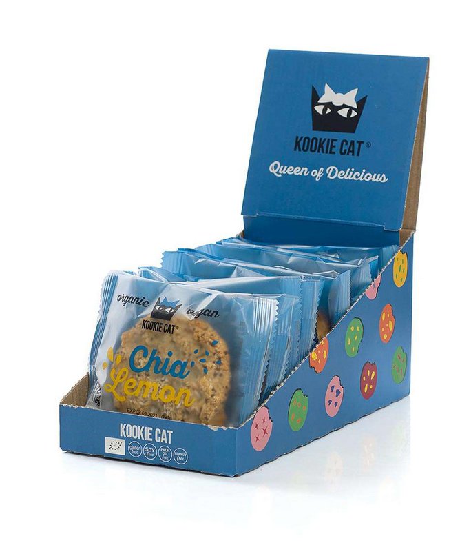 Chia and Lemon Cookie, organic, Kookie Cat, 50g