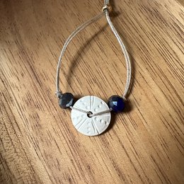 Faceted sea urchin aromatherapy bracelet