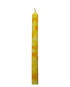 Tie Dye Taper Candle (Gelb) | Abendessen Kerze