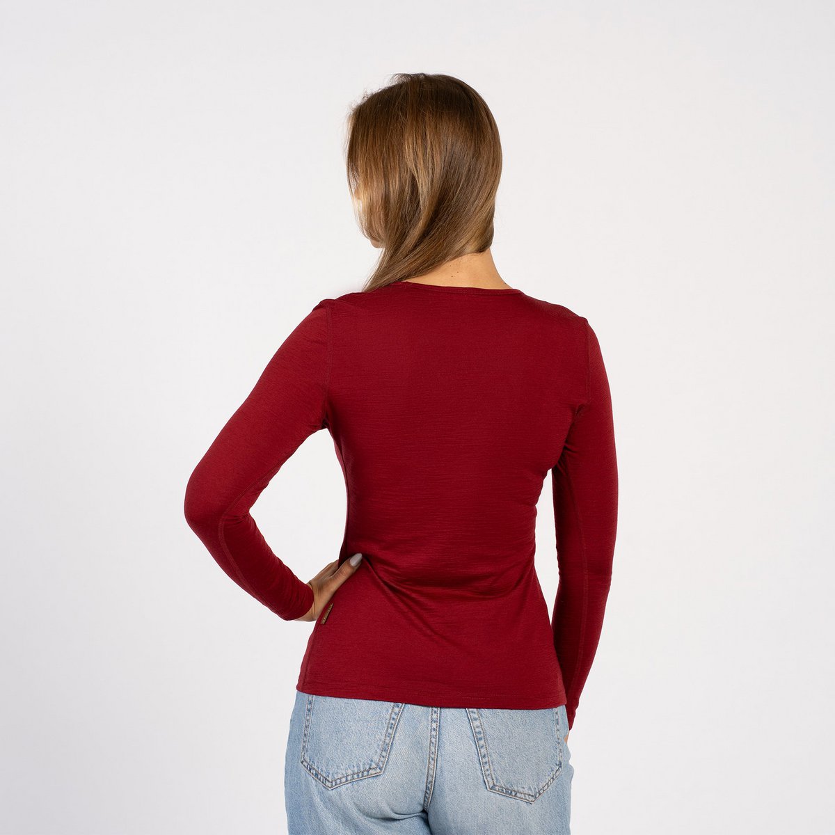 Women's Merino 160 Long Sleeve Royal Cherry