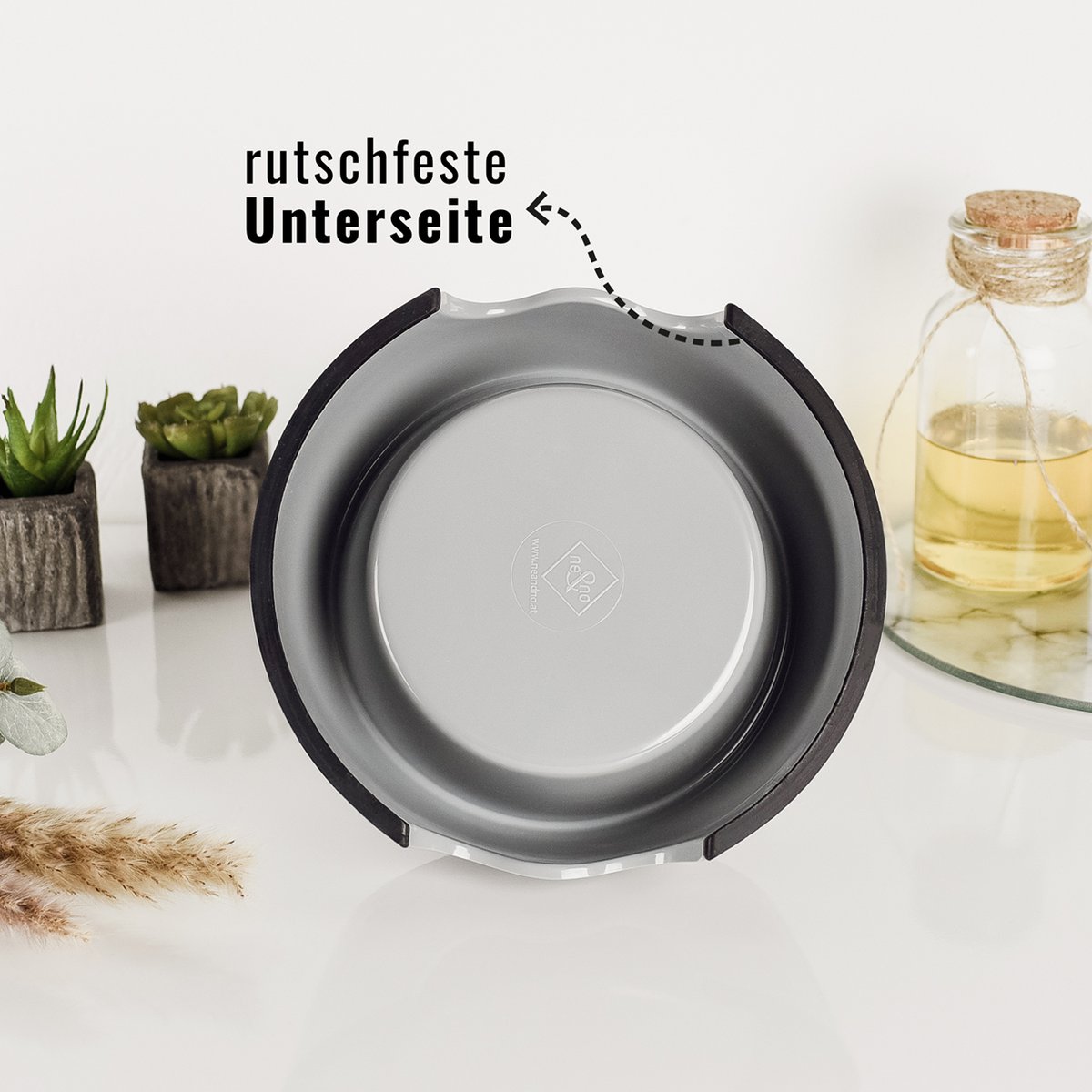 NE & NO® Food Bowl - 2 Set - voor honden en katten - Grijs [Grootte. S / M / L / XL]