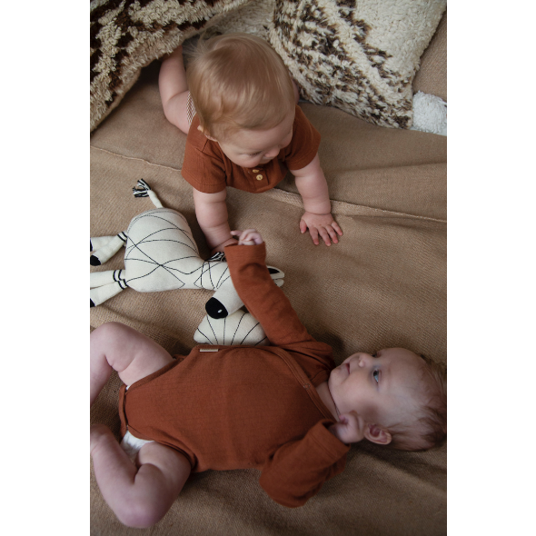 Long Sleeve Bodysuit - Amber Brown